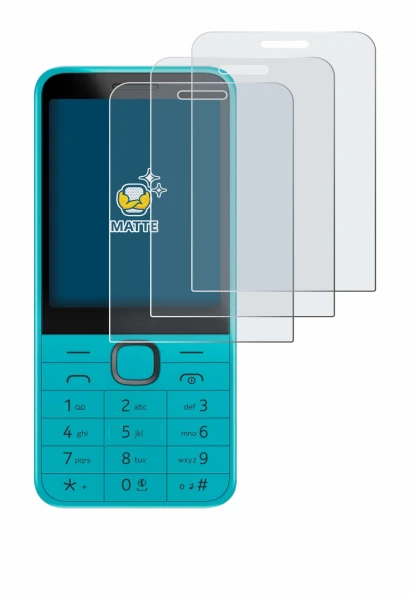 Image de l'appareil Nokia 235 4G (2024) avec une grande variété de protections d'écran.