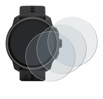 Image de l'appareil Suunto Race S avec une grande variété de protections d'écran.