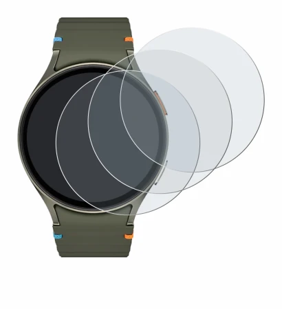 Image de l'appareil Samsung Galaxy Watch 7 (44 mm) avec une grande variété de protections d'écran.