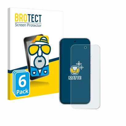 Face avant d’un emballage produit avec le logo de la marque BROTECT. À côté, l’appareil Google Pixel 9 Pro est représenté avec