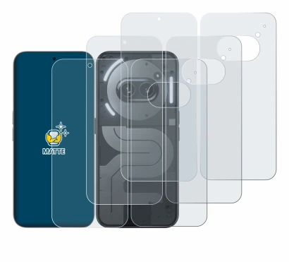 Image de l'appareil Nothing Phone (2a) Plus (Avant+Arrière) avec une grande variété de protections d'écran.