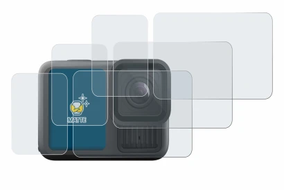 Image de l'appareil GoPro Hero 13 Black avec une grande variété de protections d'écran.