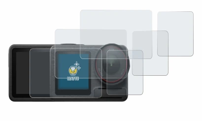 Image de l'appareil DJI Osmo Action 5 Pro (case-friendly) avec une grande variété de protections d'écran.