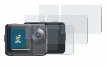 Image de l'appareil Akaso Brave 7 LE avec une grande variété de protections d'écran.