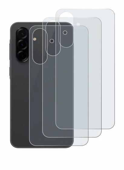 Image de l'appareil Samsung Galaxy A36 5G (Arrière) avec une grande variété de protections d'écran.