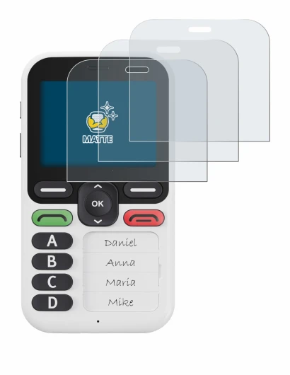 Image de l'appareil Doro Leva X10 avec une grande variété de protections d'écran.
