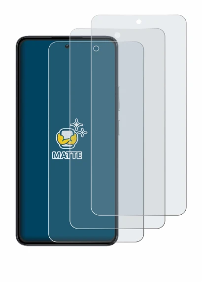 Image de l'appareil realme 14 avec une grande variété de protections d'écran.