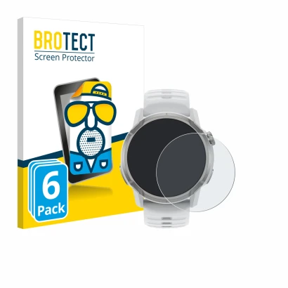 Face avant d’un emballage produit avec le logo de la marque BROTECT. À côté, l’appareil Coros Apex 4 (46 mm) est représenté av