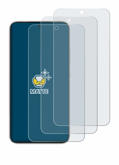 Image de l'appareil Honor X70 avec une grande variété de protections d'écran.