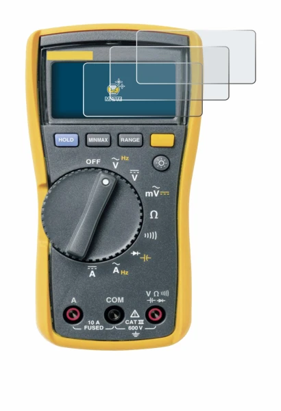 Image de l'appareil Fluke MultiMeter 115 avec une grande variété de protections d'écran.