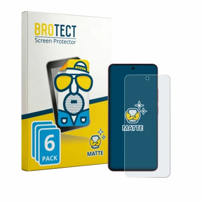 Face avant d’un emballage produit avec le logo de la marque BROTECT. À côté, l’appareil realme P4 Lite est représenté avec la 