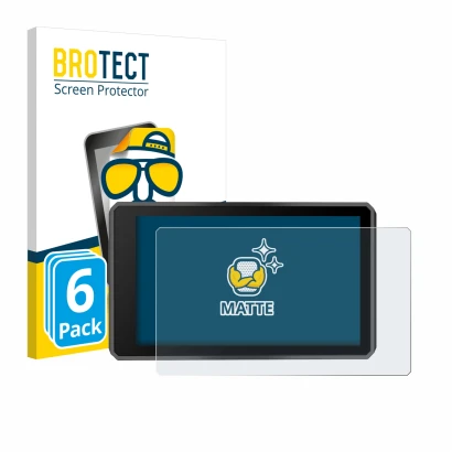 Face avant d’un emballage produit avec le logo de la marque BROTECT. À côté, l’appareil Garmin zumo XT3 4.7" est représenté av