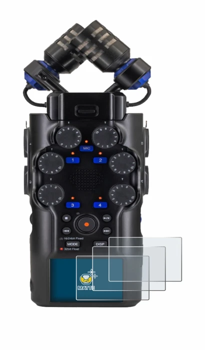 Image de l'appareil Zoom H6 studio avec une grande variété de protections d'écran.