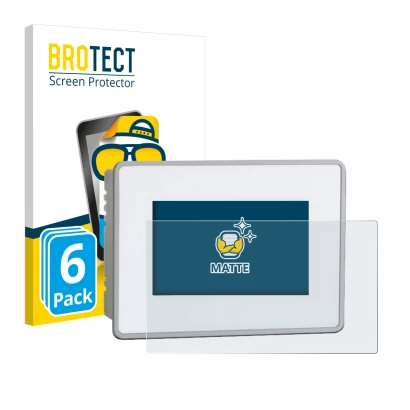 Face avant d’un emballage produit avec le logo de la marque BROTECT. À côté, l’appareil BUCHER automation JetView 1004 est rep