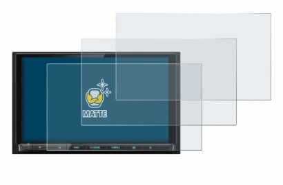 Image de l'appareil Kenwood DNX9190DABS avec une grande variété de protections d'écran.