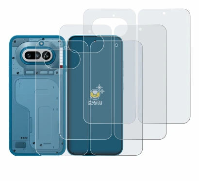 Image de l'appareil Nothing Phone (4a) (Avant+Arrière) avec une grande variété de protections d'écran.