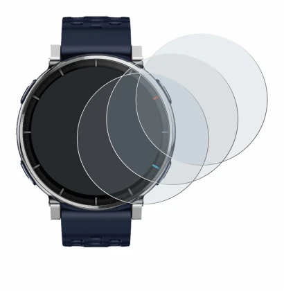 Image de l'appareil Amazfit Active 3 Premium avec une grande variété de protections d'écran.