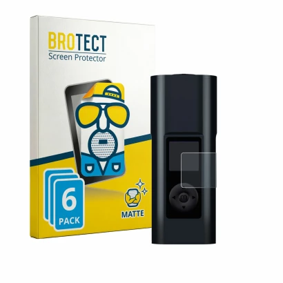 Face avant d’un emballage produit avec le logo de la marque BROTECT. À côté, l’appareil Arizer Solo 3 V2 est représenté avec l