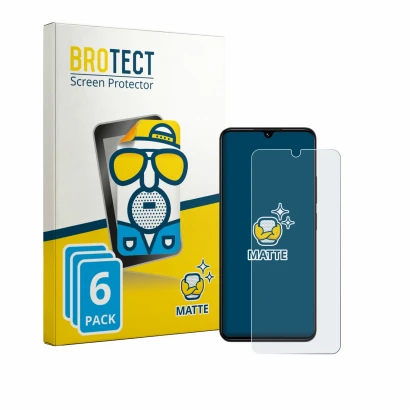 Face avant d’un emballage produit avec le logo de la marque BROTECT. À côté, l’appareil Xiaomi Redmi 14R est représenté avec l