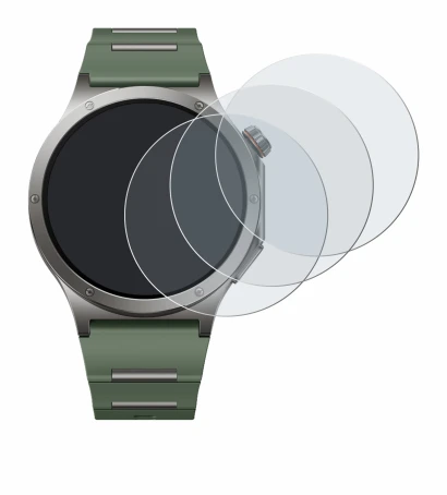 Image de l'appareil OnePlus Watch 4 avec une grande variété de protections d'écran.