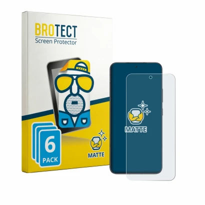 Face avant d’un emballage produit avec le logo de la marque BROTECT. À côté, l’appareil Honor Power 2 est représenté avec la p