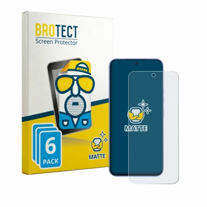 Face avant d’un emballage produit avec le logo de la marque BROTECT. À côté, l’appareil Tecno Spark 50 Pro est représenté avec