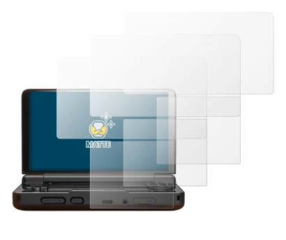 Image de l'appareil AYN Thor avec une grande variété de protections d'écran.