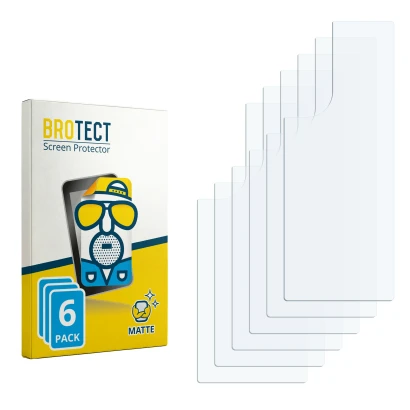 Face avant d’un emballage produit avec le logo de la marque BROTECT. À côté se trouve la protection d’écran correspondante.