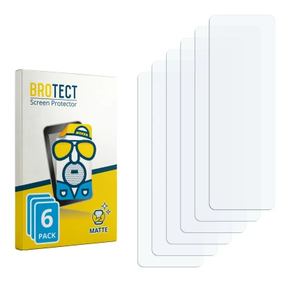 Face avant d’un emballage produit avec le logo de la marque BROTECT. À côté se trouve la protection d’écran correspondante.