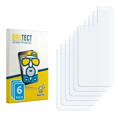Face avant d’un emballage produit avec le logo de la marque BROTECT. À côté se trouve la protection d’écran correspondante.