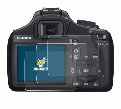 Image de l'appareil Canon EOS 1100D avec une grande variété de protections d'écran.