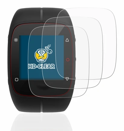 Image de l'appareil Polar M400 avec une grande variété de protections d'écran.