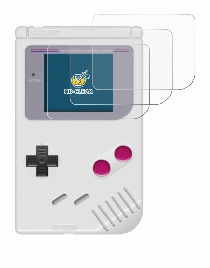 Image de l'appareil Nintendo Gameboy (1989) avec une grande variété de protections d'écran.