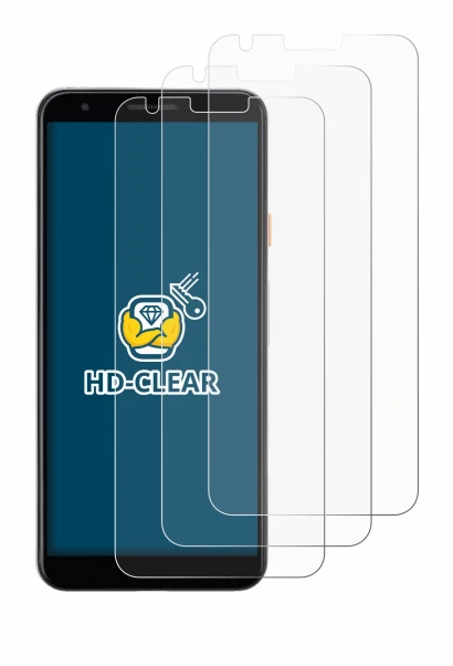 Image de l'appareil Google Pixel 3a avec une grande variété de protections d'écran.