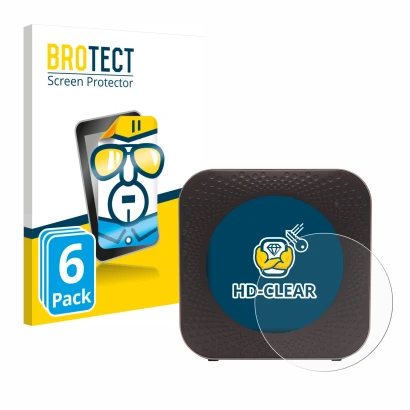 Face avant d’un emballage produit avec le logo de la marque BROTECT. À côté, l’appareil Netgear Nighthawk M1 est représenté av