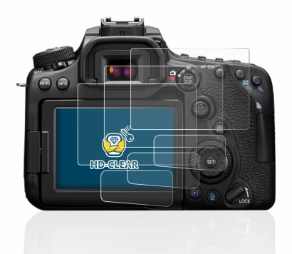Image de l'appareil Canon EOS 90D avec une grande variété de protections d'écran.