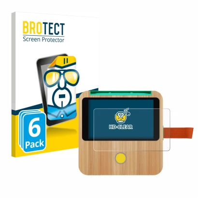 Face avant d’un emballage produit avec le logo de la marque BROTECT. À côté, l’appareil tigerbox Touch est représenté avec la