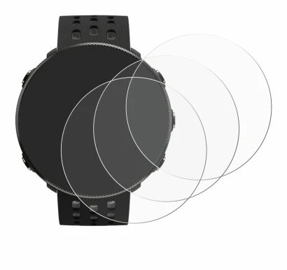 Image de l'appareil Polar Vantage M2 avec une grande variété de protections d'écran.