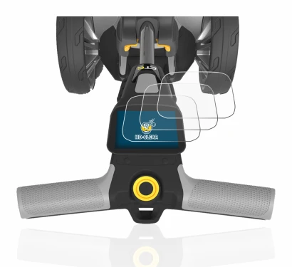 Image de l'appareil PowaKaddy CT6 avec une grande variété de protections d'écran.
