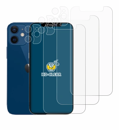 Image de l'appareil Apple iPhone 12 mini (Avant+Caméra) avec une grande variété de protections d'écran.
