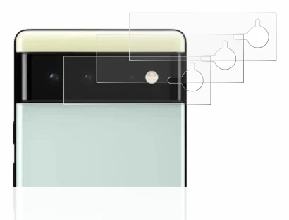 Image de l'appareil Google Pixel 6 (Caméra UNIQUEMENT) avec une grande variété de protections d'écran.