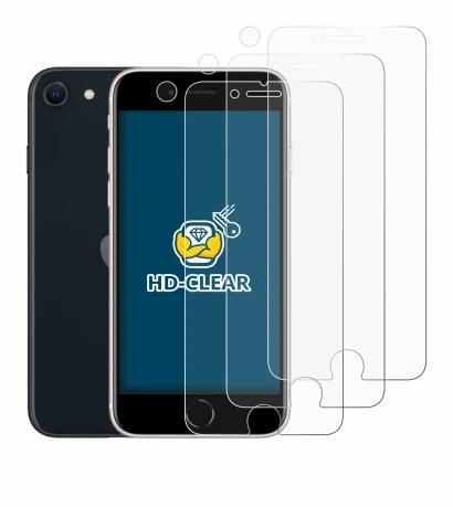 Image de l'appareil Apple iPhone SE 3 2022 (Avant+Caméra) avec une grande variété de protections d'écran.