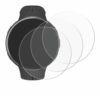 Image de l'appareil Polar Pacer Pro avec une grande variété de protections d'écran.