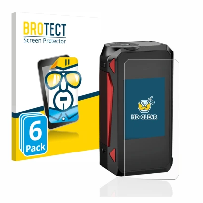 Face avant d’un emballage produit avec le logo de la marque BROTECT. À côté, l’appareil Smok G-Priv 4 est représenté avec la p