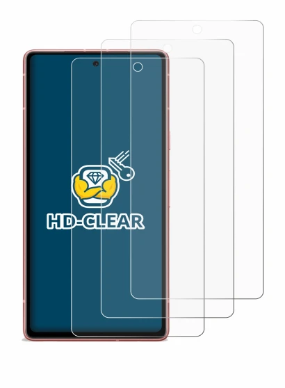 Image de l'appareil Google Pixel 7a avec une grande variété de protections d'écran.