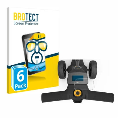 Face avant d’un emballage produit avec le logo de la marque BROTECT. À côté, l’appareil PowaKaddy FX3 est représenté avec la p