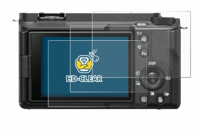 Image de l'appareil Sony Alpha ZV-E1 avec une grande variété de protections d'écran.