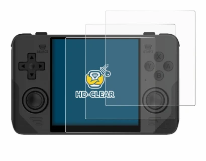 Image de l'appareil Powkiddy RGB30 avec une grande variété de protections d'écran.