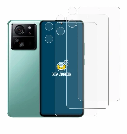 Image de l'appareil Xiaomi 13T (Avant+Caméra) avec une grande variété de protections d'écran.