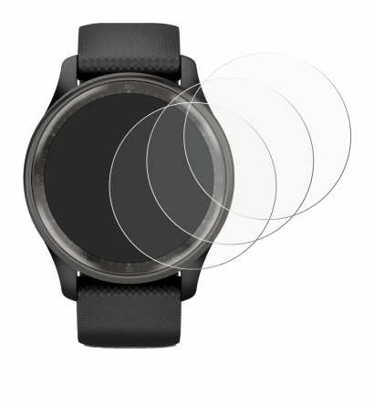 Image de l'appareil Garmin Vivomove Trend avec une grande variété de protections d'écran.